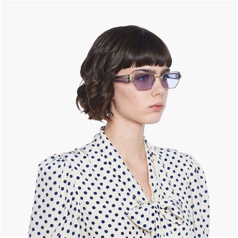 Lilac Lenses Miu Miu Logo Sunglasses .